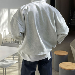 Suéter Americano Vintage para Hombre, con Cierre de 1/4, Holgado, Informal, con Letras, Sudadera con Cuello Redondo, Sudadera con Cierre para Hombre - Product Image 6