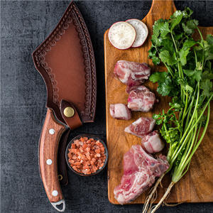 سعر تنافسي نوعية جيدة الفولاذ المقاوم للصدأ شفرة حادة سكين منحنية صغيرة مع أغلفة جلدية للحوم الفاكهة والخضراوات - Product Image 6