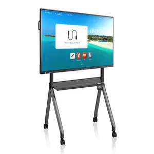 55 65 75 86 100 pulgadas 4K IR 20 puntos Multi Touch Digital Smart Board pantalla interactiva para la escuela