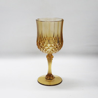 Verres à vin rouge et à cocktail en plastique CX PS à pied haut sans pied, capacité de 12 oz, ensemble de 24 pièces, portables, réutilisables, écologiques
