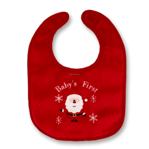 مريلة أطفال مطرزة بتصميم دب الكريسماس الكرتوني قابلة للتخصيص من المصنع، منشفة لعاب للأطفال حديثي الولادة، زينة للأطفال من البوليستر المتين - Product Image 3