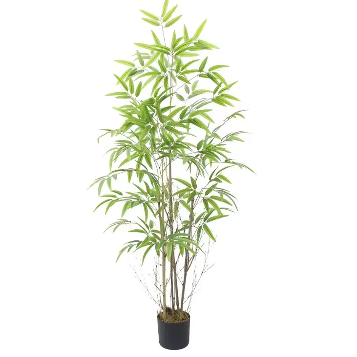 Venda por atacado de árvore de bambu artificial verde para decoração de escritório, casa, árvore de bambu artificial, planta ornamental