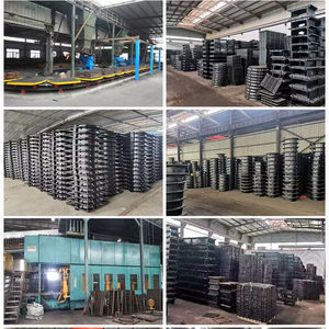 라운드 En124 연성 철 맨홀 커버 D400 도난 방지 70*70 Jiaxing 브랜드 Mc04 모델 잠금 장치가있는 맞춤형 색상 및 웰 홀더 - Product Image 6