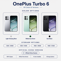 Smartphone débloqué OnePlus Turbo 6 5G, Snapdragon 8 Gen 4, Android 16, AMOLED 144Hz, double SIM, NFC, téléphone mobile de jeu OPPO Esports
