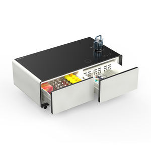 Muebles inteligentes, sala de estar, <span class=keywords><strong>nevera</strong></span>, <span class=keywords><strong>mesa</strong></span> de centro, blanco con hervidor de agua hirviendo, carga inalámbrica, cajón refrigerado - Product Image 2