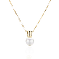 Collier de perles d'eau douce de petite taille, nouveau design, pour femmes et jeunes filles, bijoux en coquillages légers