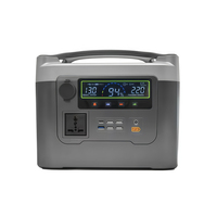 Station d'alimentation portable 600W, batterie au lithium d'urgence, générateur solaire pour le camping en plein air, la maison, avec lampe de poche