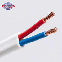 Câble plat en cuivre bon marché, fil parallèle en PVC, 0,75 mm, 1 mm, 1,5 mm, 2,5 mm, 0,5 mm, 350 V-750 V, fabricant d'intérieur pour le câblage électrique