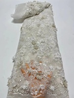 Machine à coudre broderie dentelle perles voile tissu broderie paillettes tissu broderie dentelle de luxe pour robe de mariée