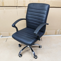 Fauteuil de bureau exécutif ergonomique à dossier haut, pivotant et réglable en hauteur, en cuir chromé, style contemporain, pour atelier et école, fabriqué en Chine