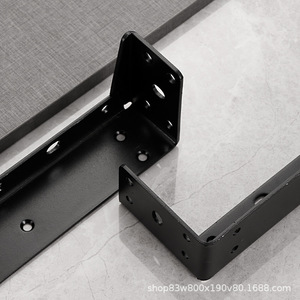Floating <b>Desk</b> Bracket Carbon Steel Black Single Layer <b>Wall</b> Mount Kitchen Cabinet Support Hardware Accessory - Product Image 4