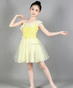 Robe de danse Giselle jaune clair pour filles, sans manches, pour spectacle sur scène, costume de danseuse ballerine - Product Image 6