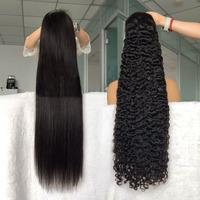 Großhandel Rohe Burmesische Lockige Perücke mit Intakter Schuppenschicht Indisches Jungfrauenhaar Gerade 13x4 HD Lace Front Echthaarperücken