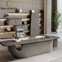 Meubles de bureau modernes de luxe, table de bureau de direction, design de bureau, fabrication sur mesure, consoles de salle de contrôle intelligentes