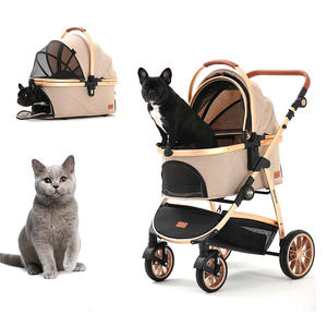 Orta küçük köpekler için lüks evcil hayvan arabası yavru Kitty Doggie için ayrılabilir taşıyıcı ile lüks büyük kedi - Product Image 1