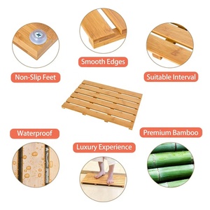 Alfombrilla <span class=keywords><strong>de</strong></span> bambú <span class=keywords><strong>para</strong></span> baño, alfombra resistente a prueba <span class=keywords><strong>de</strong></span> agua <span class=keywords><strong>para</strong></span> <span class=keywords><strong>ducha</strong></span>, <span class=keywords><strong>antideslizante</strong></span>, <span class=keywords><strong>de</strong></span> lujo, <span class=keywords><strong>para</strong></span> uso interior o exterior - Product Image 3