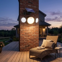 Lampe solaire murale extérieure IP65 étanche à trois têtes avec détecteur de mouvement, rechargeable, haute luminosité, 92 LED, pour cour, garage, jardin