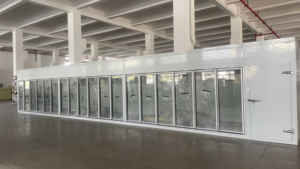 Gasolinera Uso al por menor Habitación fría Walk in Cooler Puerta de vidrio Display coldroom Cerveza Cavas para congelar - Product Image 3