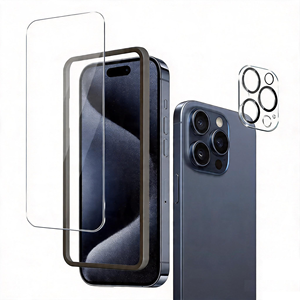 ฟิล์มกระจกนิรภัยแบบ 2.5D HD สำหรับ iPhone 17 16 15 Pro Max ราคาโรงงาน ฟิล์มกันรอยเลนส์กล้องใสสำหรับ iPhone - Product Image 1