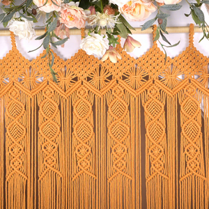 Tapisserie murale en macramé moderne faite à la main, 100% coton, grande toile de fond pour rideau de porte, Ecoka, prix abordable - Product Image 1