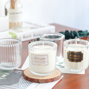 New Arrival clear Glass Crystal Looking Candle Jar DIY Wax Glass Jar - Product Image 1