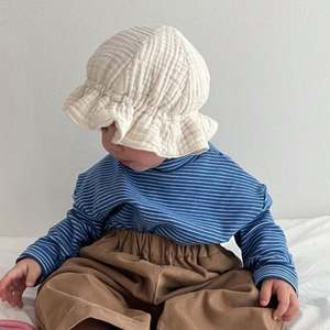 Sombrero de Sol para Niños Pequeños, de Algodón, Lindo, para Primavera y Otoño 2025, para Niños y Niñas, Cálido y Suave, Tipo Bucket, para Bebés - Product Image 1