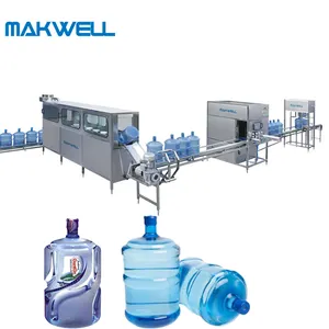 MAKWELL Harga Pabrik Kustom Kualitas Tinggi Air Minum Mineral Mesin Pembotolan 5 Galon