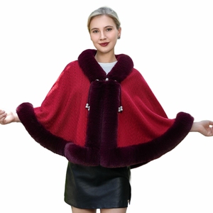 Elegantes Chales de Punto para Mujer con Ribete de Piel Sintética y Cierre de Perlas, Capas de Novia para Vestido de Boda, Cálidos - Product Image 6