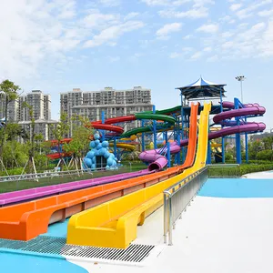 中国工厂供应水滑梯公园水上游乐设备高速滑梯