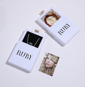 Luxury Square <b>Sliding</b> Drawer Jewelry Box with Removable Display Insert for Jewelry Brands Eco-friendly paper packing gift box - Product Image 3