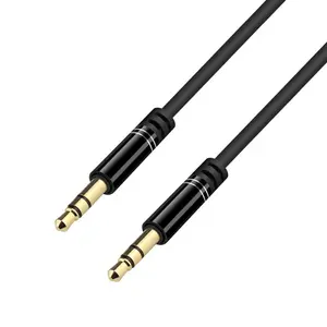 1m 1.5m 2m 3m 5m Enamelled Copper Aux Audio Cable Gold Plated 3.5mm Stereo Audio Cable Pvc Jacket Earphones Wired 3.5mm