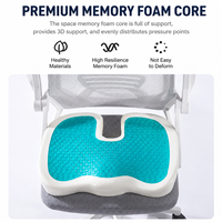 Coussins de siège antidérapants en mousse à mémoire de forme avec gel rafraîchissant et coussins lombaires pour chaise de bureau à domicile personnalisée, les plus vendus