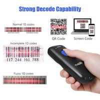 Lector de Códigos QR Inalámbrico Bluetooth Mini Portátil de Alta Calidad, Lector de Códigos de Barras 2D CMOS, Escáner de Códigos de Barras de Mano