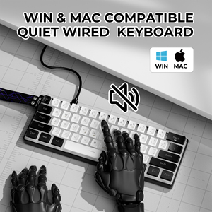 XVX K61 Màng Bàn Phím Phím Im Lặng Có Dây Backlit Mini Màng Bàn Phím Với Bánh Keycaps - Product Image 5