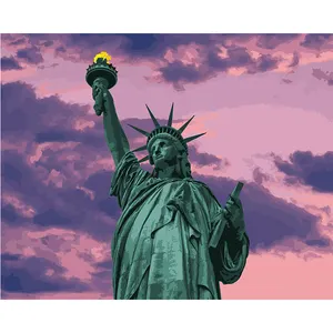 CHENISTORY 992103 DIY Painting By Numbers Statue of Liberty Oil painting for Living Room Modern Home Wall Art