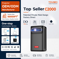 Projecteur portable Android Type-C, mini projecteur intelligent DLP avec batterie intégrée, service OEM/ODM, prêt à être expédié