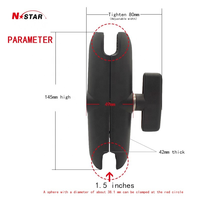 Support d'ordinateur à bras double avec douille de 15 cm, tige de connexion de 1,5 pouce, supports industriels, support de tablette agricole pour Ram