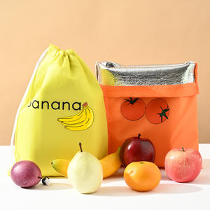 Sac de rangement à cordon isolé pour les légumes frais, les fruits, la laitue et les bananes. - Product Image 3