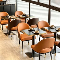 Tables et chaises de restaurant durables, ensemble de mobilier de restaurant, mobilier de bar de cafétéria, mobilier de café, sièges de banquette