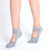 Chaussettes en tricot personnalisées pour femmes et jeunes, avec grip antidérapant en silicone et design à bout ouvert pour le Pilates et le Yoga