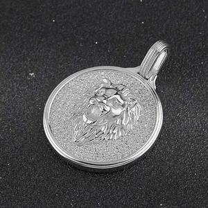 Colgante de Plata de Ley 925 para Hombre, Joyería Hip Hop, Colgante de Cabeza de León con Incrustaciones de Diamantes de Imitación, Collares de Plata Plateada, Joyería Personalizada - Product Image 4