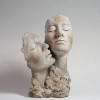 Lianda Moderne Abstrait Amant Statue Offre Spéciale Table Embrasser Couple Visage Humain Art Déco Amour Figuratif Sculpture Décor À La Maison