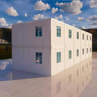 Casa Contenedor Modular Prefabricada de 2 Pisos Personalizable, Edificio de Oficinas/Dormitorios de Contenedores Empacados de Múltiples Pisos