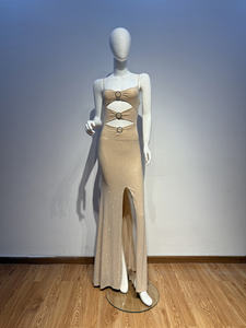 A10476 Migugarment estate elegante unghie ricamate abito da ballo per signore Sexy bendaggio Badycon abito da sera da festa - Product Image 3