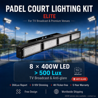 Luminaria LED con Control de Atenuación Suave de 0-10V para Pista de Pádel, Pista de Tenis de Pádel Interior, 240W 360W 480W, Regulable, Certificación CE