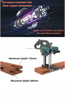 XCL Meilleures ventes : Mortaiseuse à chaîne automatique portable pour le travail du bois, 2500W, 4000 tr/min, perceuse à trous carrés de 16-32mm, facile à utiliser