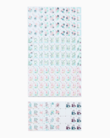 Tuiles de Mahjong Talulah, style américain, pièces de jeu colorées à motifs floraux avec des décorations pour le jeu de table en famille