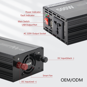 Inversor Pretiosus <span class=keywords><strong>de</strong></span> onda sinusoidal pura DC12V24V48V 500 W 500 vatios fuera <span class=keywords><strong>de</strong></span> la red inversor <span class=keywords><strong>convertidor</strong></span> <span class=keywords><strong>de</strong></span> potencia AC110V 220V inversor - Product Image 3