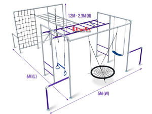 Nouvel équipement d'entraînement physique pour enfants,, guerrier Ninja, barres de singe - Product Image 2
