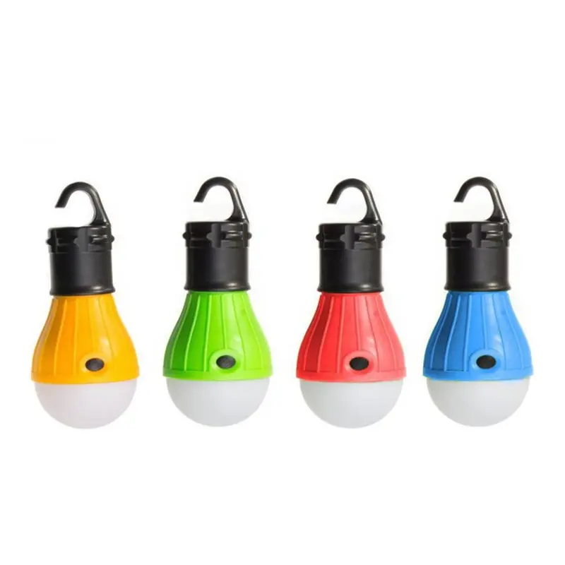3 LED Outdoor Mini Portable Waterproof Hanging Hook Emergency Lamp Bulb Lighting Lantern Camping Tent Light